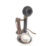 An early 20th century candlestick model telephone, the mouthpiece stamped 'S-29/4001 No.