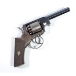 ADAMS; a patent style percussion cap five shot revolver with octagonal barrel, clip,