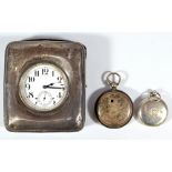 ARGENTAN; an early 20th century chromium plated oversized open face crown wind pocket watch,