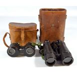 BUSCH; an unusual pair of Cyclist Battalion cased binoculars inscribed 'Busch Prisma-Binocle,