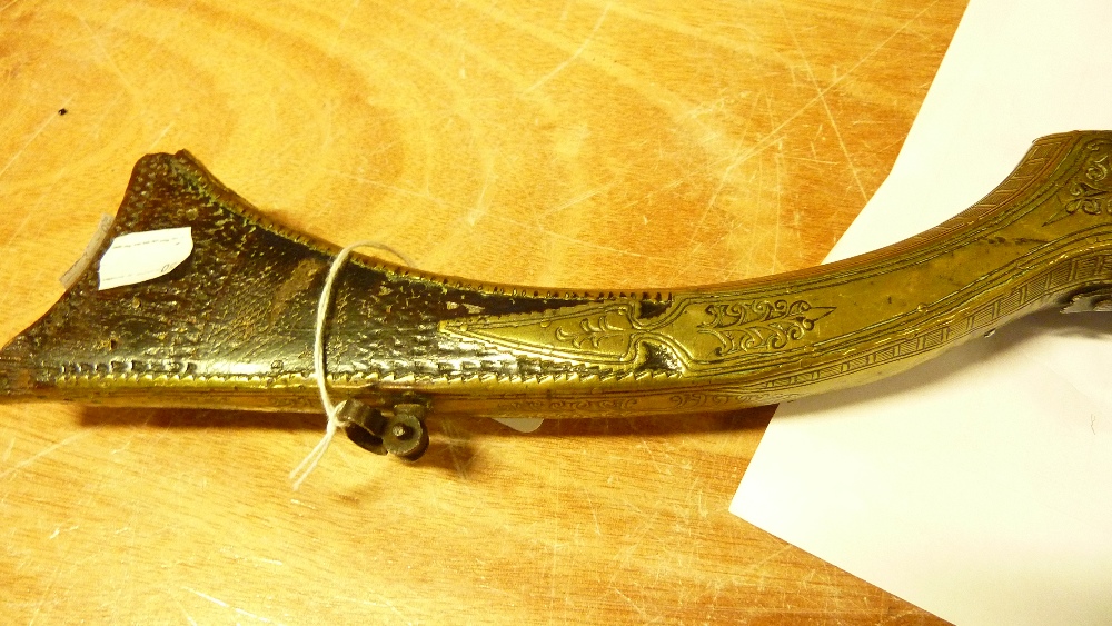 A miquelet musket converted to percussion with engraved brass detail and incised decoration to the - Image 2 of 8