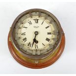 SMITH; a WWII period brass ship's clock inscribed 'A.P.W.