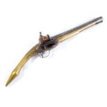 An Albanian rat tail miquelet lock pistol with typical ornate detailing throughout, length 46cm.