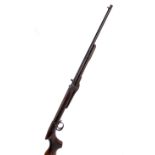 A BSA Improved Model D .177 under lever tap-loading air rifle, length 98cm.