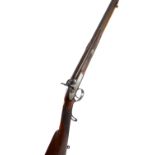 A percussion cap hunting rifle,