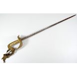 A George V officer's dress sword, with white shagreen wirework grip,