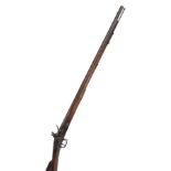 A Brown Bess flintlock musket, lock plate stamped 'Tower' with 'GR' below crown cipher,