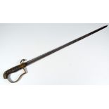 A 19th century naval officer's sword, with lion head pommel,