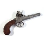 A small flintlock pistol with screw-off cannon barrel,