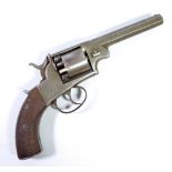 ADAMS; a patent style percussion cap five shot revolver with octagonal barrel,