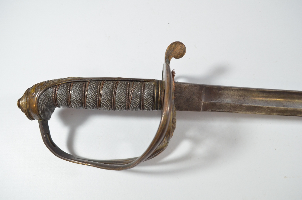 A Victorian light cavalry sabre, with wirework shagreen grip, - Image 2 of 7