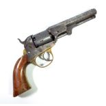 COOPER FIRE ARMS; a percussion cap five shot revolver, for restoration,