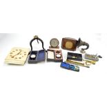 A mixed lot of scientific instruments to include two Russian anemometers, a 'Vibro-Keyer',