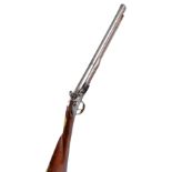 A cut down brass Brown Bess style flintlock musket with later lock plate, length 85cm.