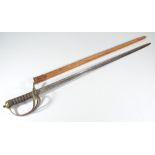 A George V Royal Artillery officer's dress sword, with wirework shagreen grip,