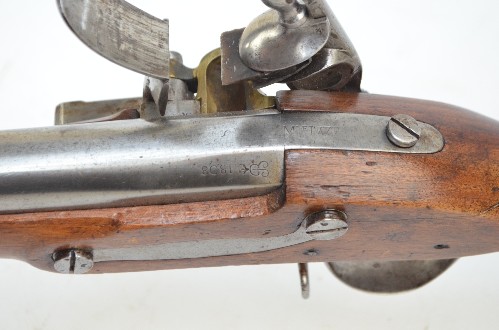 An early 19th century highly polished French flintlock 3-band musket, - Image 3 of 7