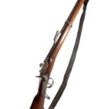 A Werndl ST70 11 x 42mm 2-band rifle with rotating drum breech, the lock plate numbered '870',