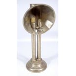 An early 20th century chromed double candle reading lamp, height 42cm.