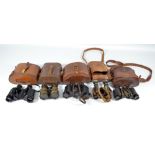 ROSS OF LONDON; a pair of military issue 6x cased binoculars no.