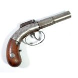 An unusual small percussion cap 'Allen's Patent' muff pistol,