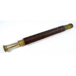 ROSS OF LONDON; a 1.25" nickel plated single-draw telescope, inscribed 'Geo. Payne, N.S.L.