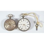 WILLIAM GREEN OF WIGAN; a William IV hallmarked silver cased open face key wind pocket watch,