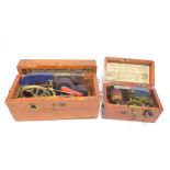 Two late 19th/20th century mahogany cased Magneto-Electric machines,