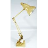 HERBERT TERRY; an original mid-20th century cream painted Anglepoise lamp.