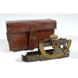 TROUGHTON & SIMS LTD OF LONDON; a WWI military issue leather cased clinometer,