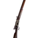 A Swiss Vetterli tube fed rimfire bolt action rifle with engraved lock plate numbered '59419' and