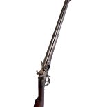 An early 19th century 3-band flintlock musket, lock plate stamped 'Barnett, London',