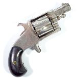 A Hopkins and Allen five shot rimfire revolver, inscribed 'Hopkins & Allen Mfg. Co. XL. No.6 Pat.