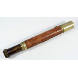 W OTTWAY & CO LTD; a military issue 1.5" single-draw lacquered telescope inscribed 'Patt.