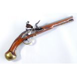 A flintlock pistol, the lock stamped 'H.