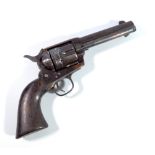 WITHDRAWN COLT; a 41 six shot revolver, indistinctly stamped and inscribed, no.