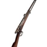 An 1878 Italian Torino Vetterli bolt action needle fire carbine rifle with stamped number to the