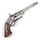 SPRINGFIELD ARMS CO; a percussion cap six shot revolver, with turned barrel,