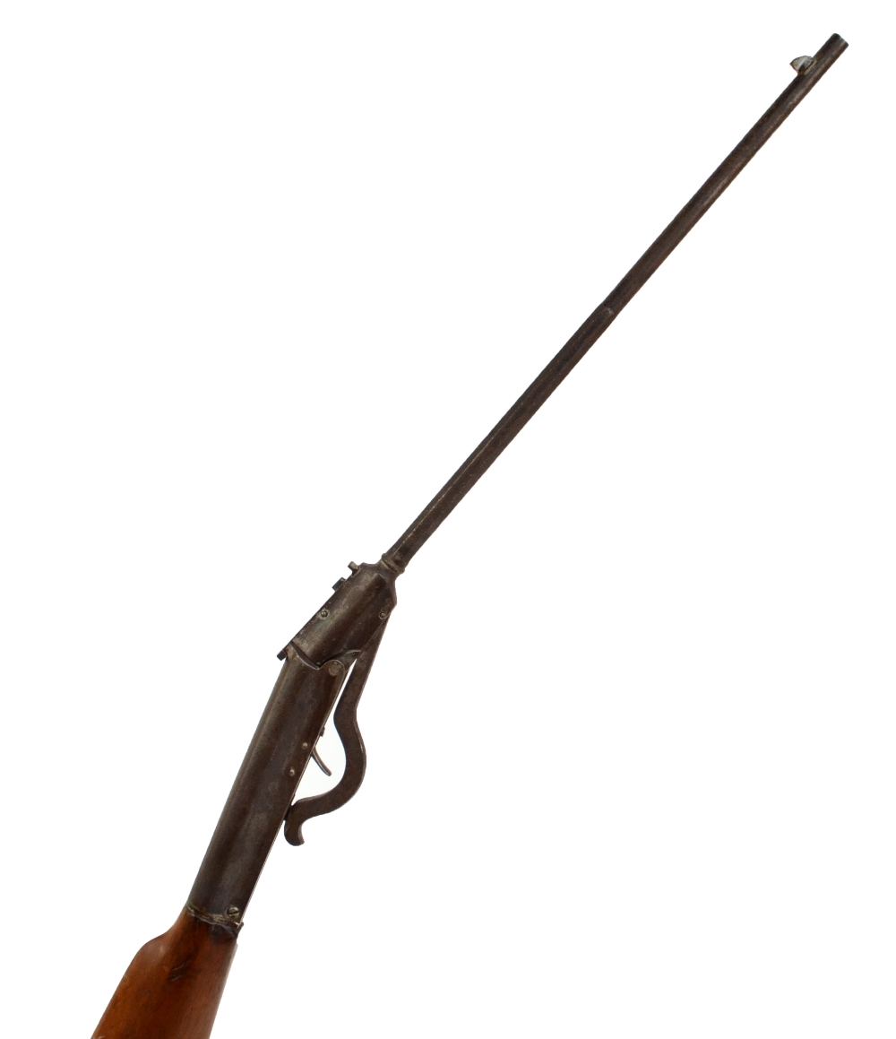 A .22 break barrel air rifle, possibly a Daisy, in poor condition, length 89cm.