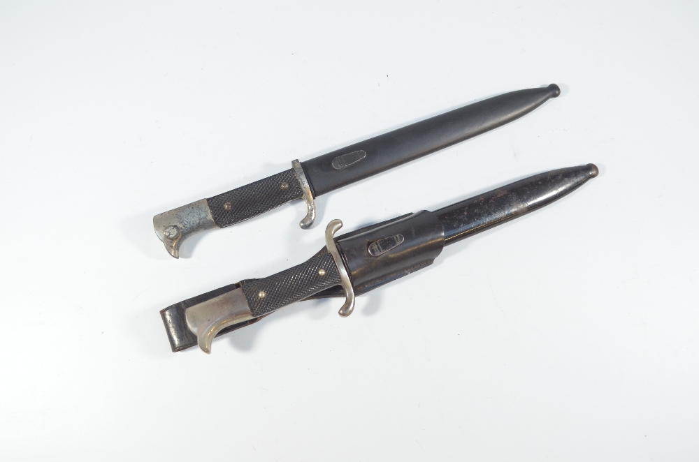 A WWII period German fireman's dress dagger with checkered grip, unnamed blade, - Image 3 of 3