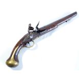 A very fine flintlock pistol, the lock inscribed 'Galton 1760' and with GR beneath crown cipher,