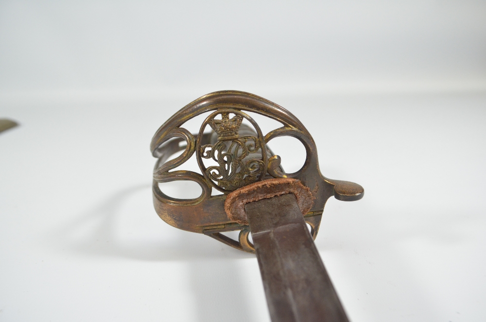 A Victorian light cavalry sabre, with wirework shagreen grip, - Image 3 of 7