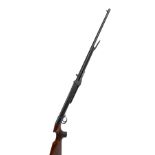 A BSA .177 under lever tap-loading air rifle, length 110cm.