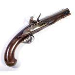 A flintlock pistol, the lock inscribed 'Dit Biron',