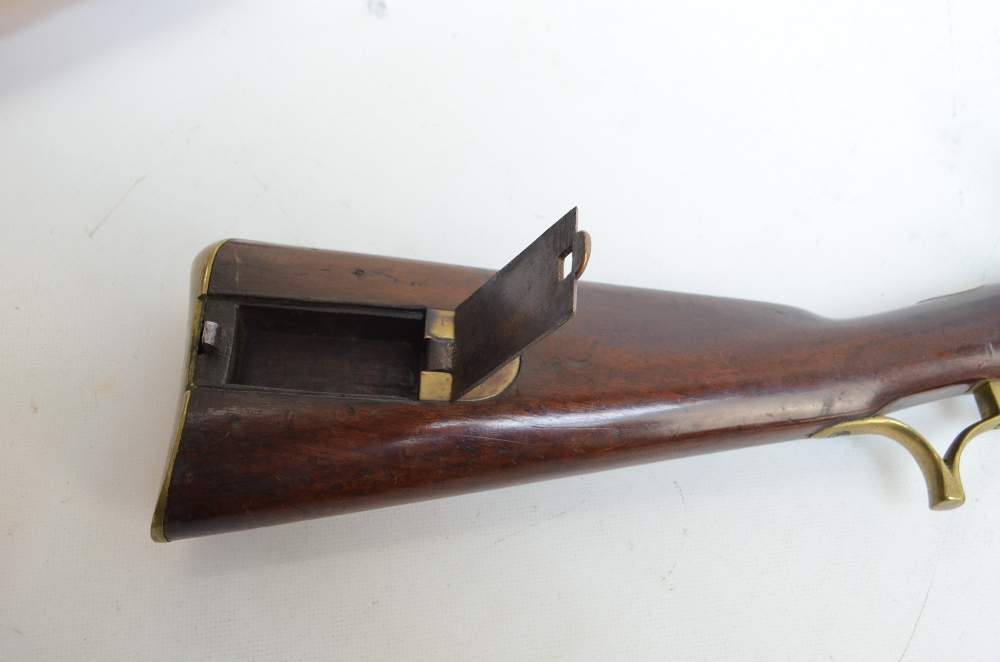 A Tower flintlock rifle, lock plate stamped 'Tower' with 'GR' below crown cipher, - Image 5 of 9