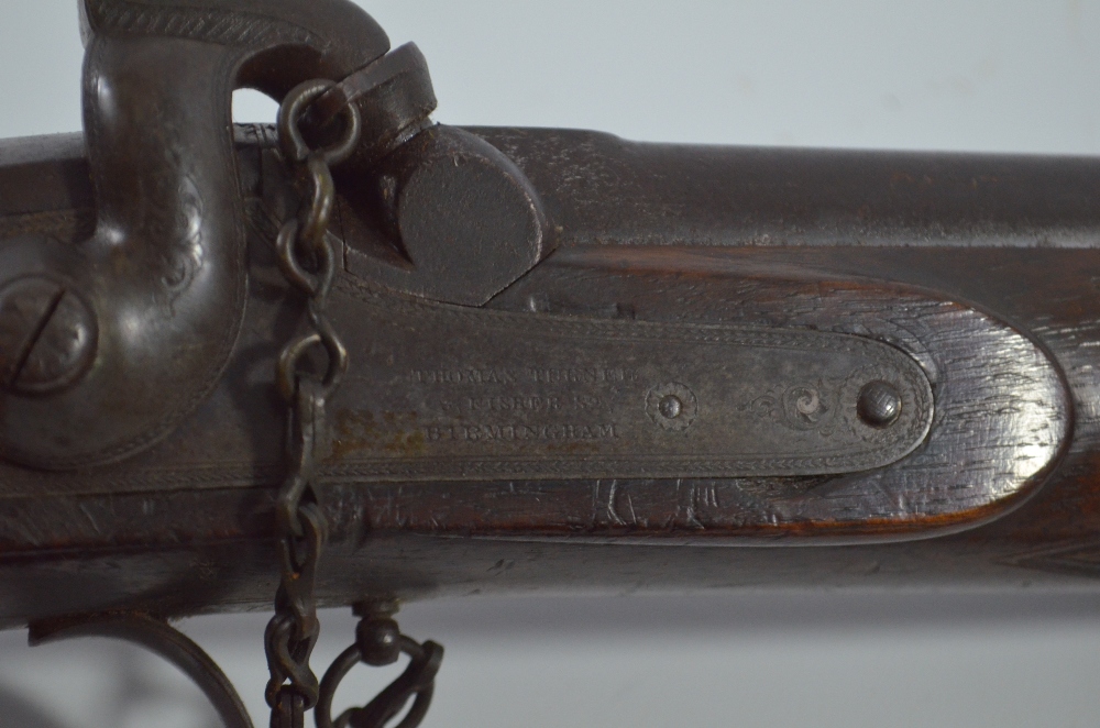 A percussion cap 2-band rifle, the lock engraved 'Thomas Turner, 8, Fisher St. - Image 2 of 2