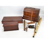 A mahogany cased sewing machine,