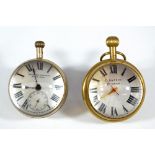 Two early 20th century ball type crown wind pocket watches, one signed West End Watch Co,