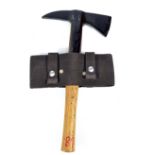 A mid-20th century British military issue wooden handled hatchet,