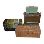 A group of eleven 20th century ammunition boxes and crates (11).