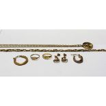 A 9ct gold chain link bracelet,